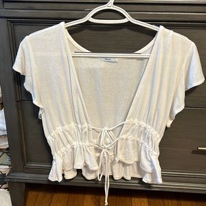 Urban outfitters brand Kimchi Blue white adjustable crop top